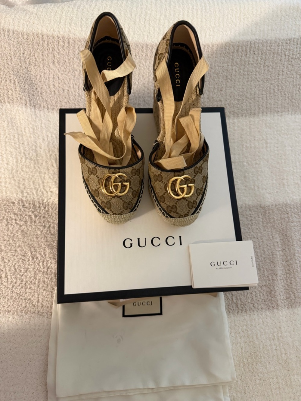 Gucci 85mm Pilar Espadrille Wedge - Picture 7 of 12
